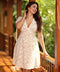 Vneck Puffed Sleeve Dress